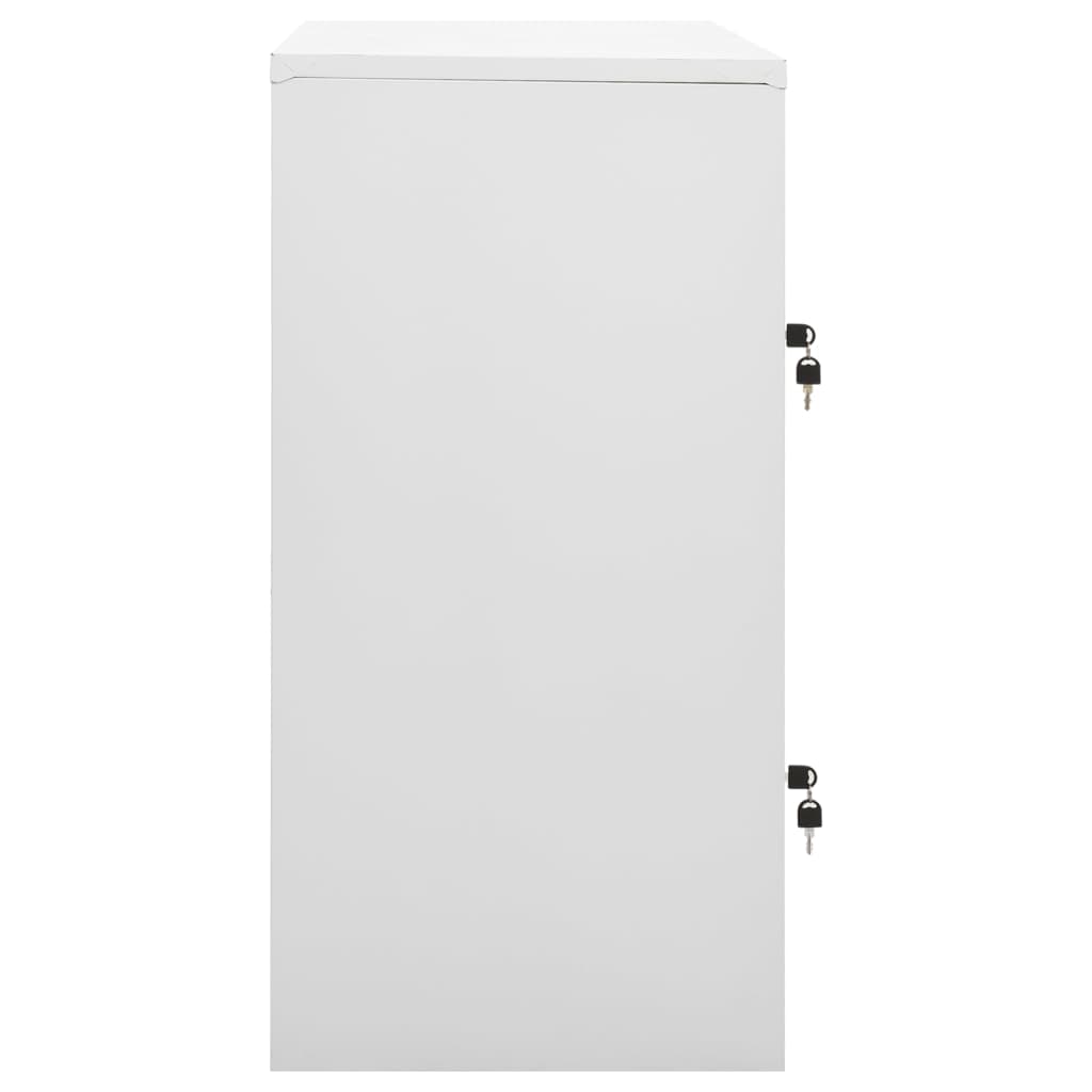 Pukukaapit 2 kpl vaaleanharmaa ja punainen 90x45x92,5 cm teräs - Sisustajankoti.fi