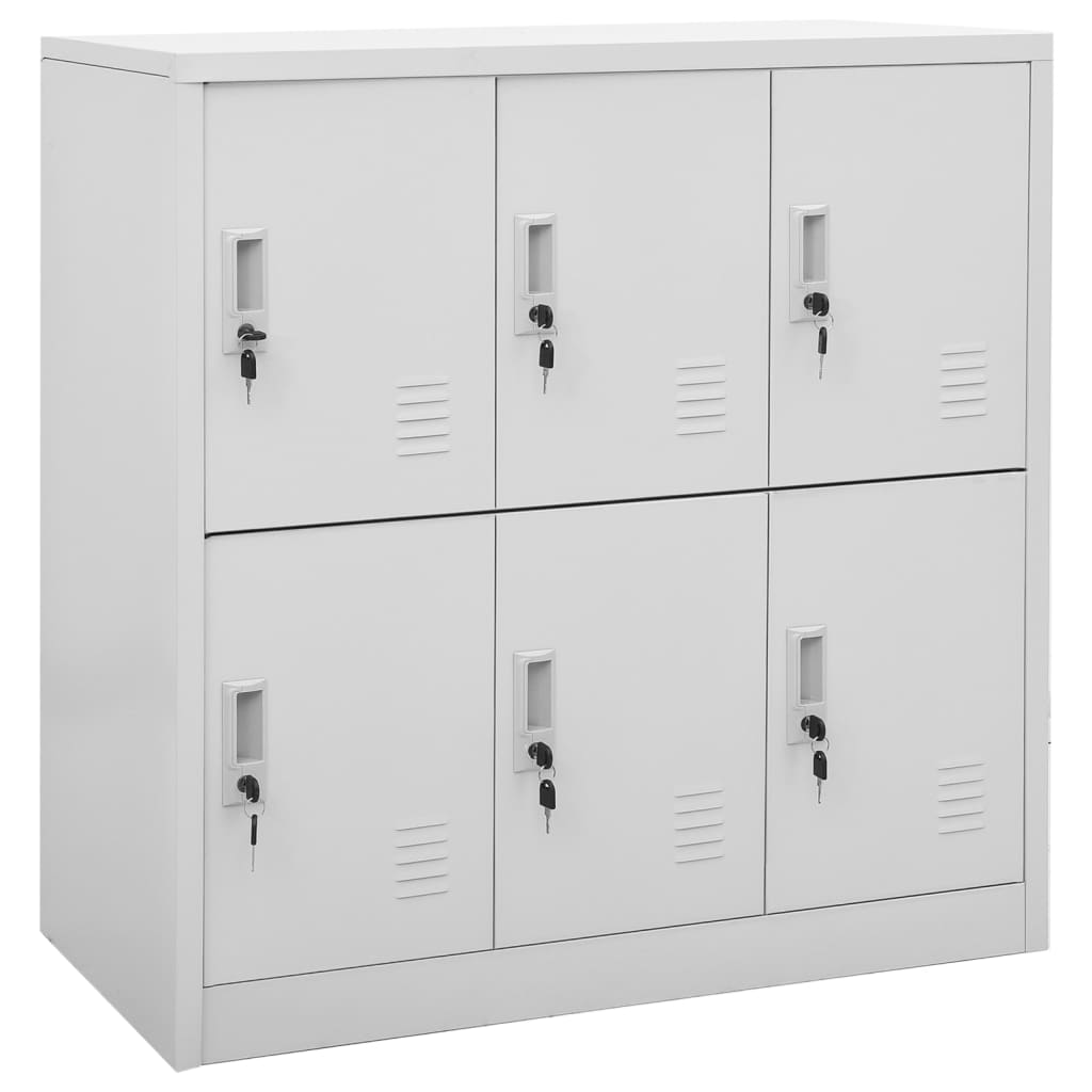 Pukukaapit 5 kpl vaaleanharmaa 90x45x92,5 cm teräs - Sisustajankoti.fi