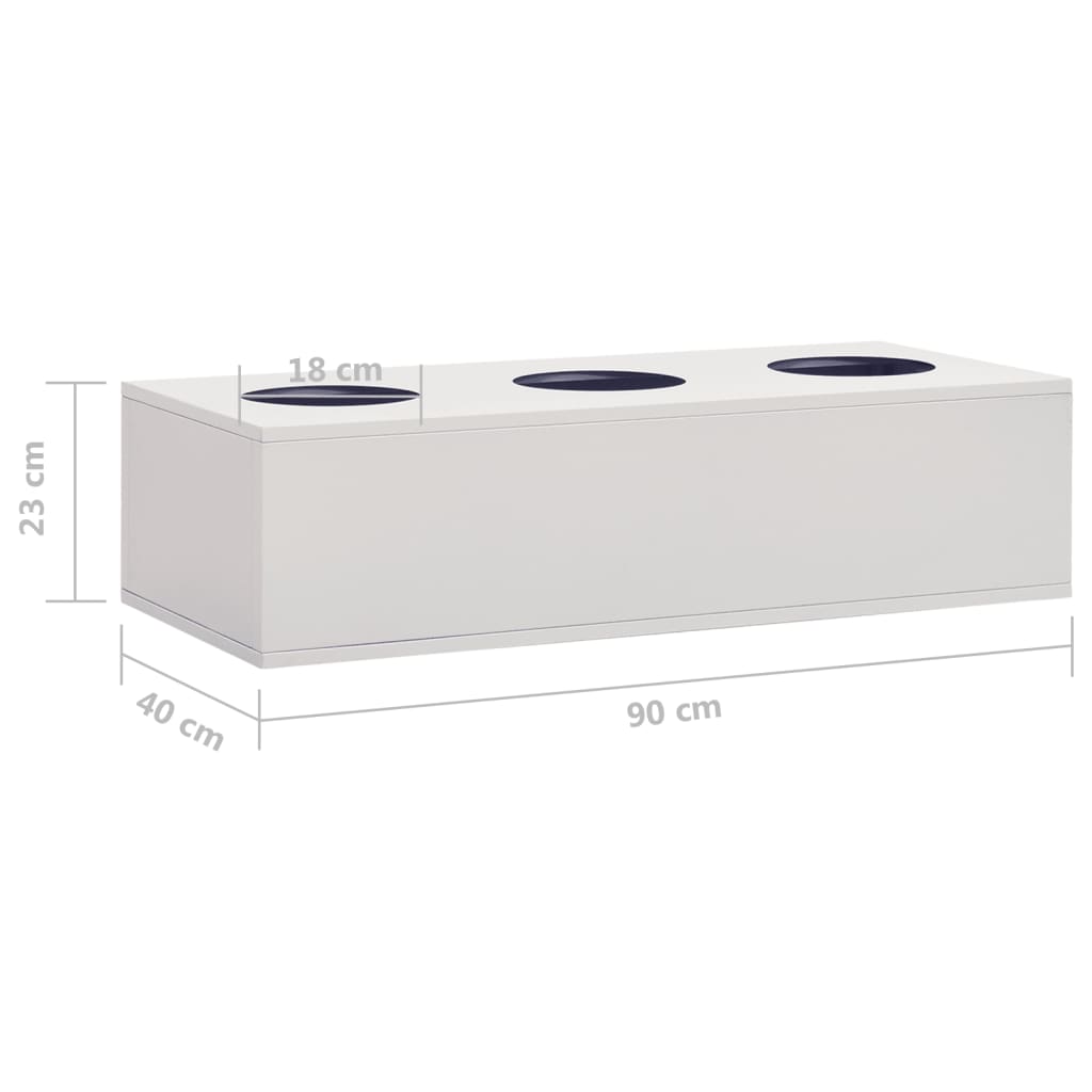 Toimistokaappi kukkalaatikolla vaaleanharmaa 90x40x128 cm teräs - Sisustajankoti.fi
