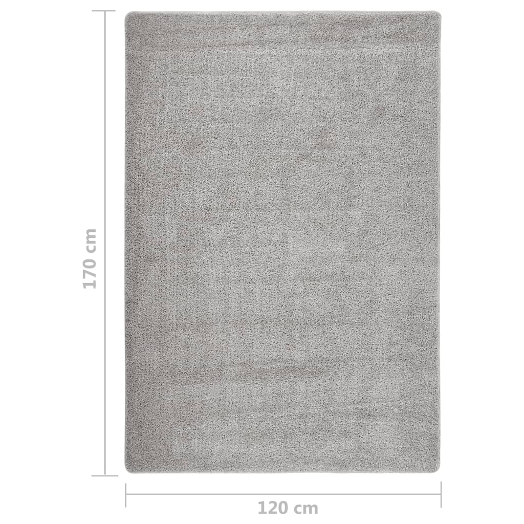 Pörrömatto vaaleanharmaa 120x170 cm liukumaton - Sisustajankoti.fi