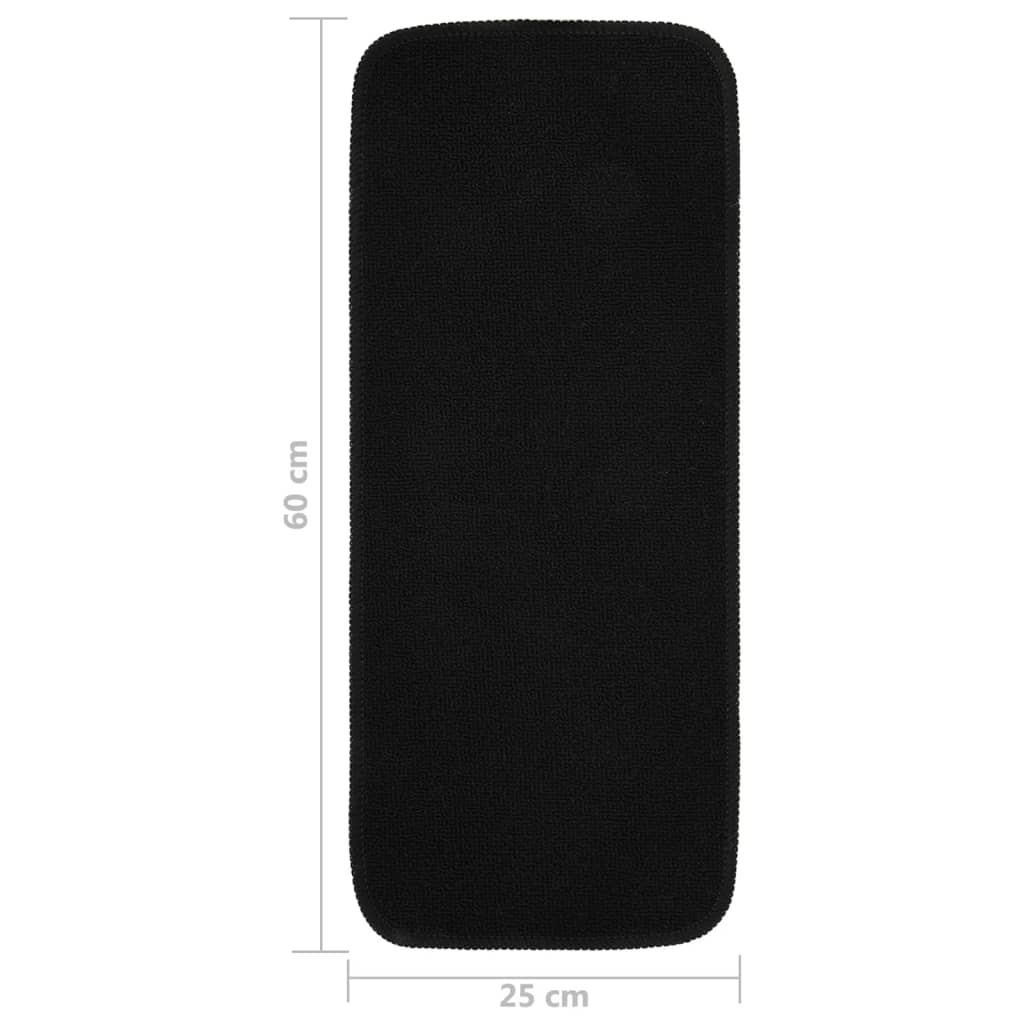 Porrasmatot 15 kpl 60x25 cm musta liukumaton - Sisustajankoti.fi