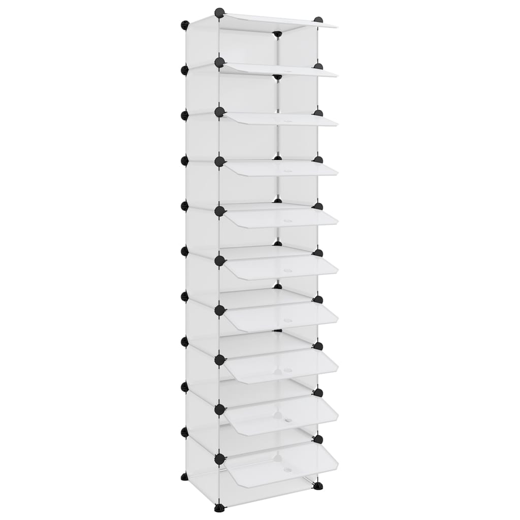 Kenkäteline läpinäkyvä 44x32x174 cm PP - Sisustajankoti.fi