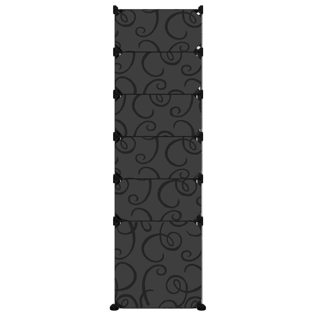 Kenkäteline musta 94x37x125 cm PP - Sisustajankoti.fi