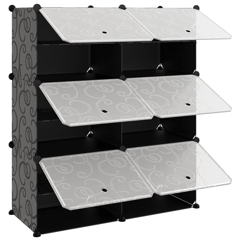 Kenkäteline musta 84,5x31x93,5 cm PP - Sisustajankoti.fi