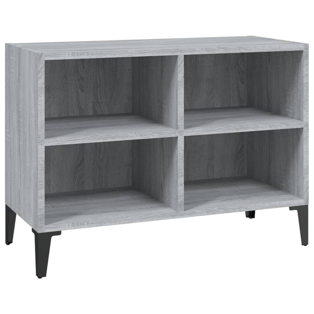 TV-taso metallijaloilla harmaa Sonoma 69,5x30x50 cm - Sisustajankoti.fi