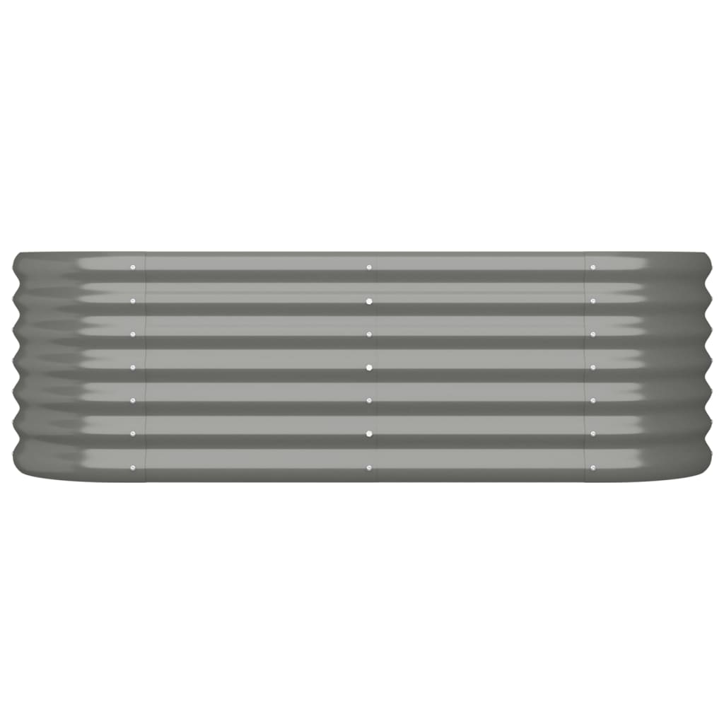 Korotettu kukkalaatikko jauhemaalattu teräs 114x40x36 cm harmaa - Sisustajankoti.fi