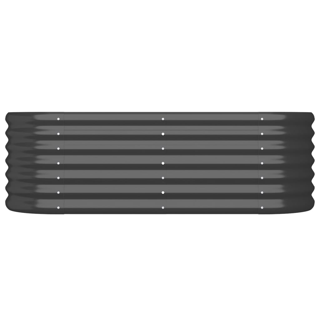Korotettu kukkalaatikko jauhemaalattu teräs 114x40x36cm antras. - Sisustajankoti.fi