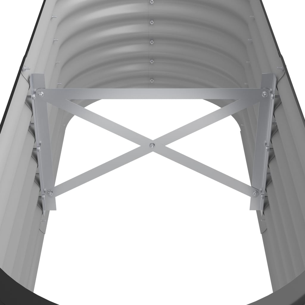 Korotettu kukkalaatikko jauhemaalattu teräs 114x40x36cm antras. - Sisustajankoti.fi