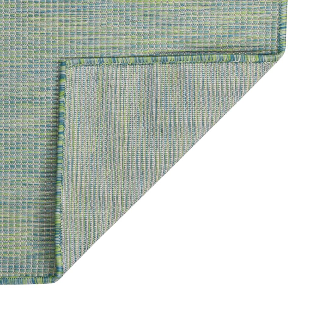Ulkomatto Flatweave 120x170 cm turkoosi - Sisustajankoti.fi