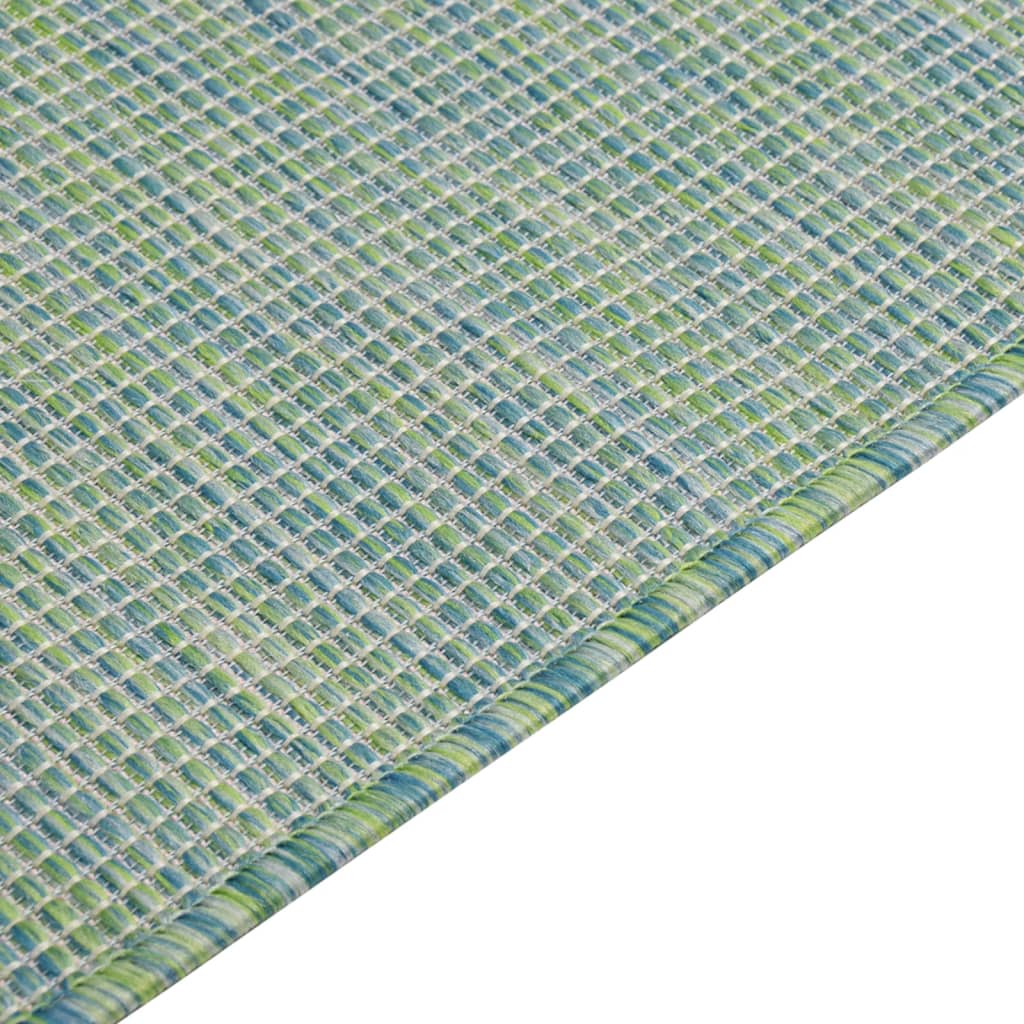 Ulkomatto Flatweave 120x170 cm turkoosi - Sisustajankoti.fi
