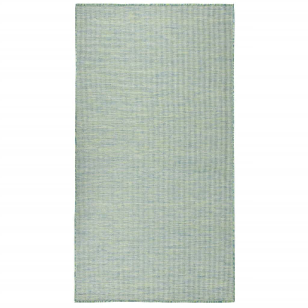 Ulkomatto Flatweave 140x200 cm turkoosi - Sisustajankoti.fi