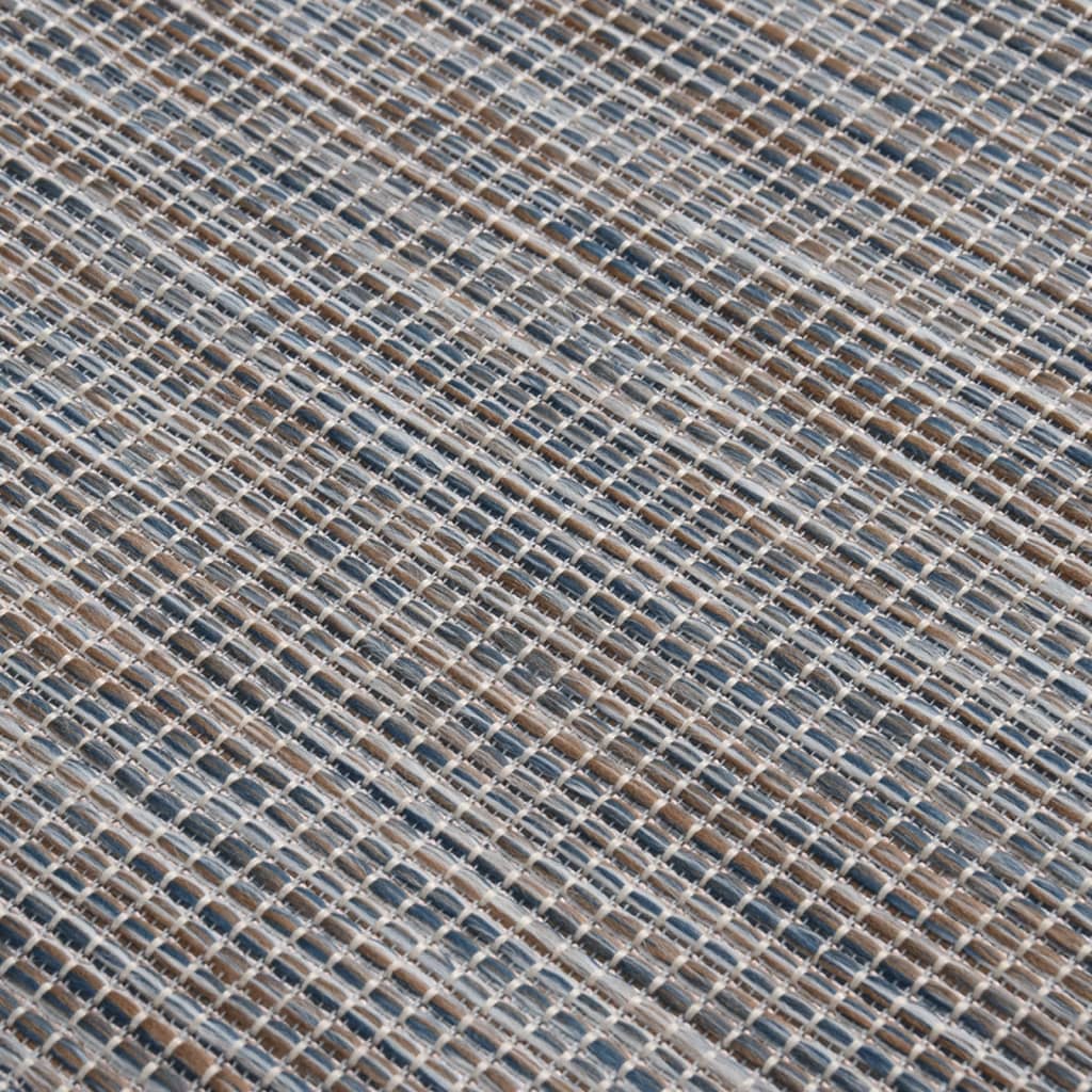 Ulkomatto Flatweave 100x200 cm ruskea ja musta - Sisustajankoti.fi
