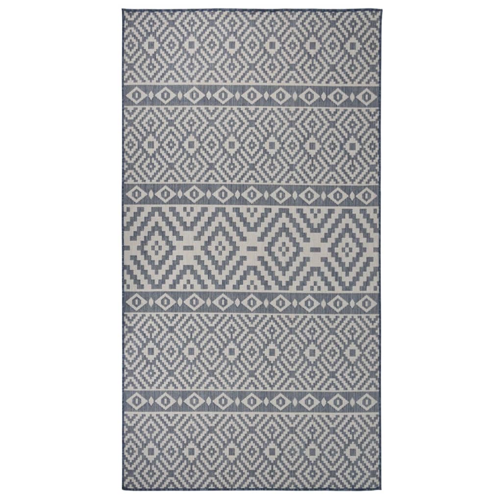 Ulkomatto Flatweave 80x150 cm siniset raidat - Sisustajankoti.fi