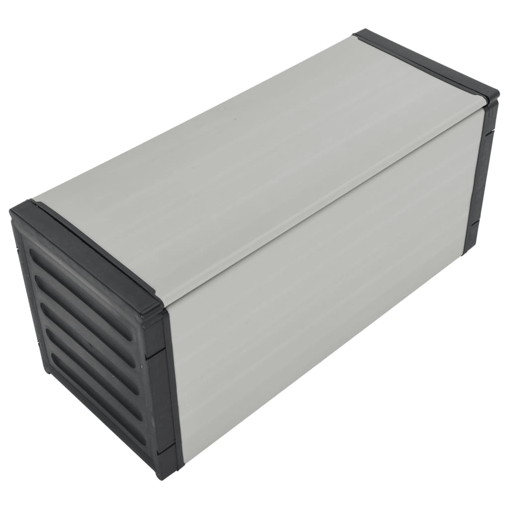 Puutarhan roskakori harmaa 85x34x40 cm - Sisustajankoti.fi