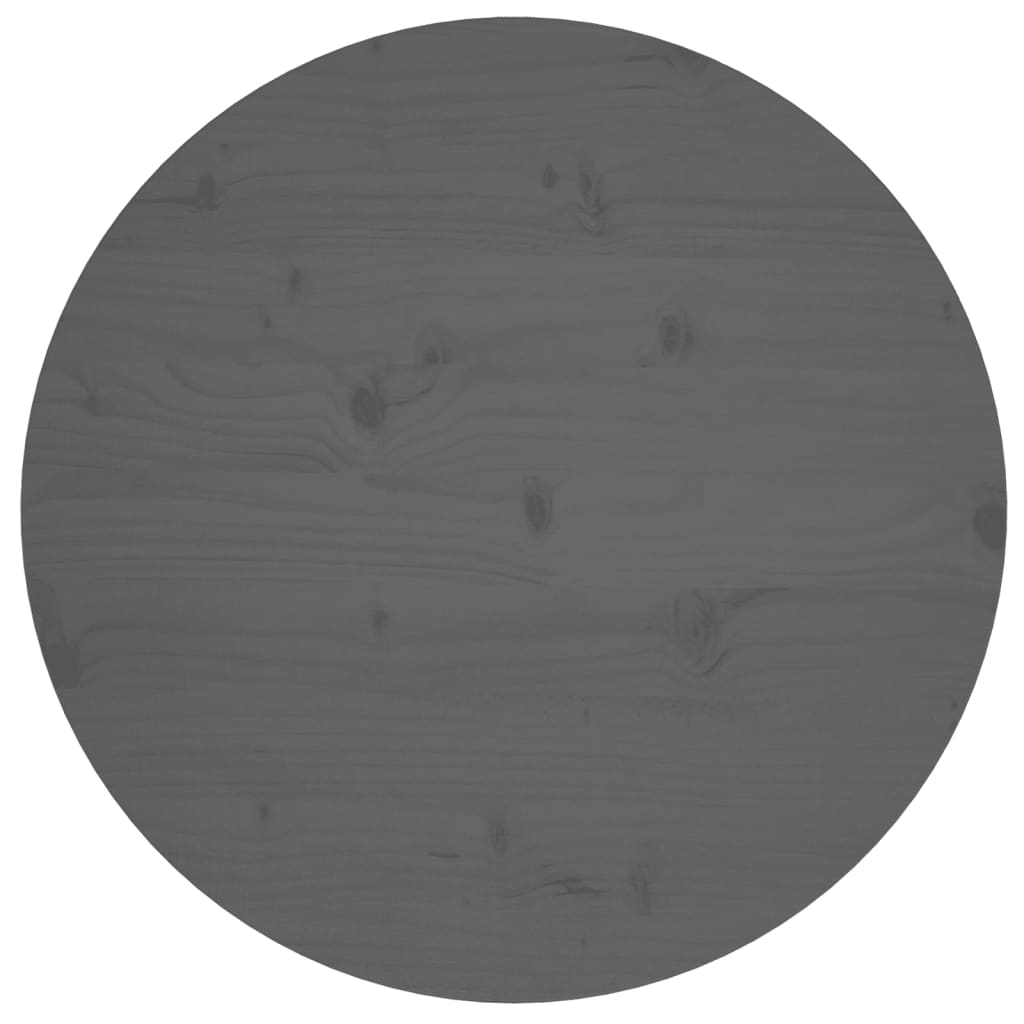 Pöytälevy harmaa Ø60x2,5 cm täysi mänty - Sisustajankoti.fi