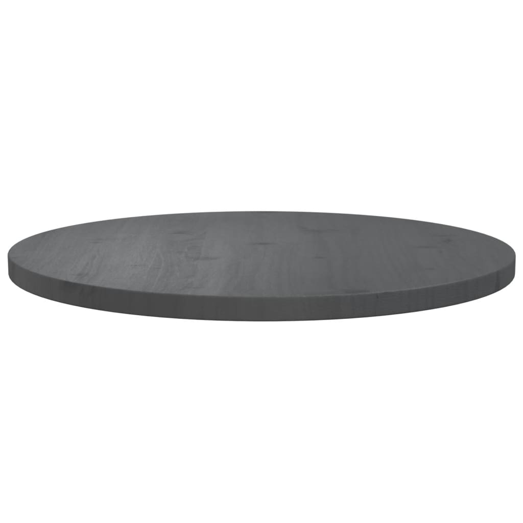 Pöytälevy harmaa Ø60x2,5 cm täysi mänty - Sisustajankoti.fi
