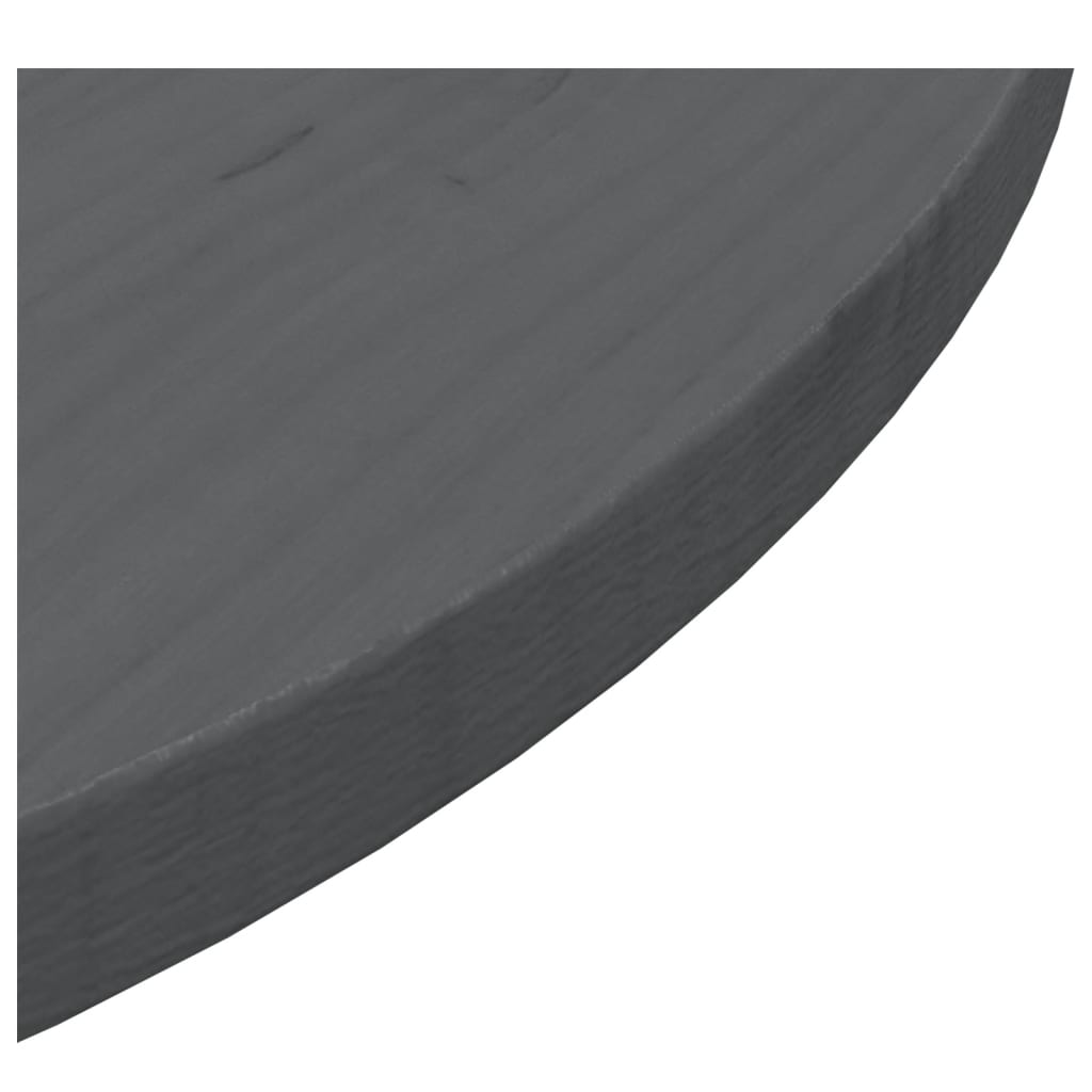 Pöytälevy harmaa Ø60x2,5 cm täysi mänty - Sisustajankoti.fi