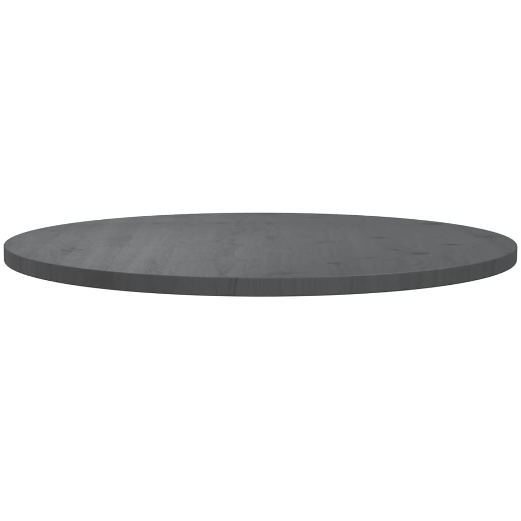 Pöytälevy harmaa Ø80x2,5 cm täysi mänty - Sisustajankoti.fi