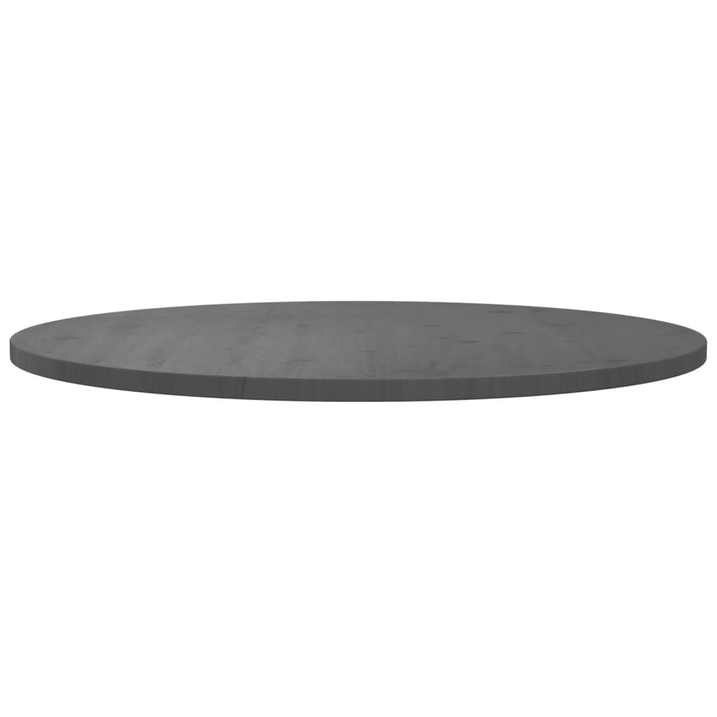 Pöytälevy harmaa Ø90x2,5 cm täysi mänty - Sisustajankoti.fi