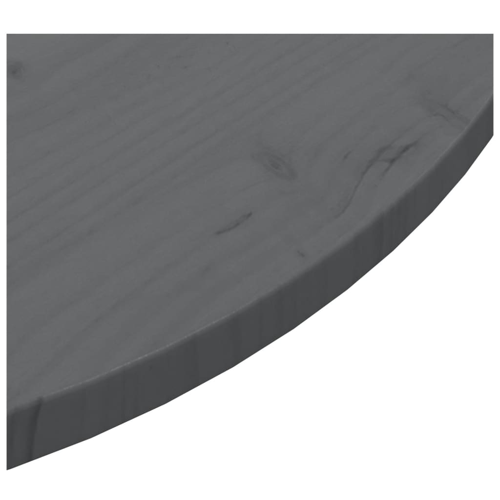 Pöytälevy harmaa Ø90x2,5 cm täysi mänty - Sisustajankoti.fi