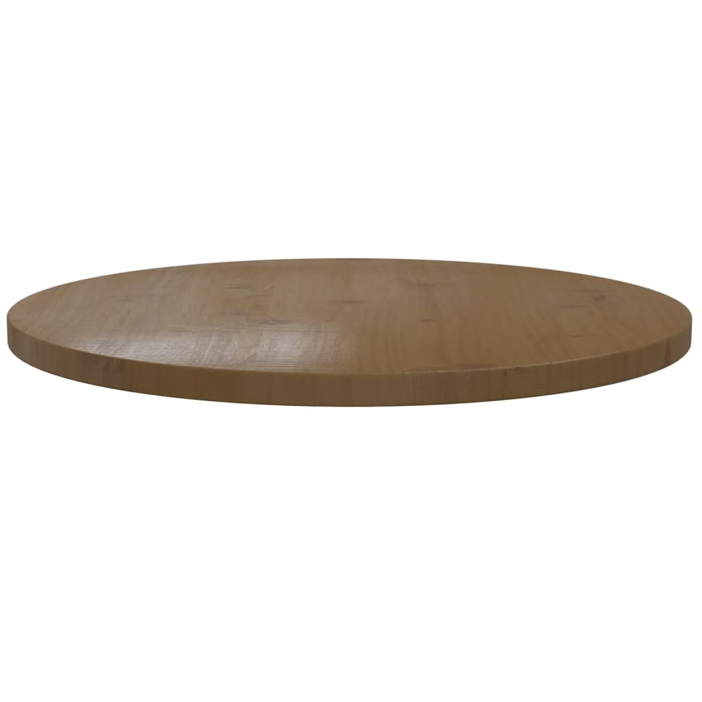 Pöytälevy ruskea Ø60x2,5 cm täysi mänty - Sisustajankoti.fi