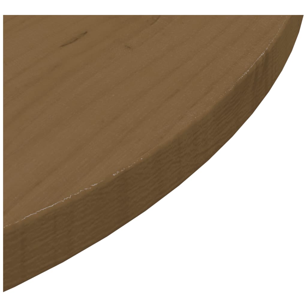 Pöytälevy ruskea Ø60x2,5 cm täysi mänty - Sisustajankoti.fi