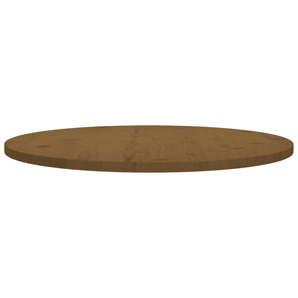 Pöytälevy ruskea Ø80x2,5 cm täysi mänty - Sisustajankoti.fi
