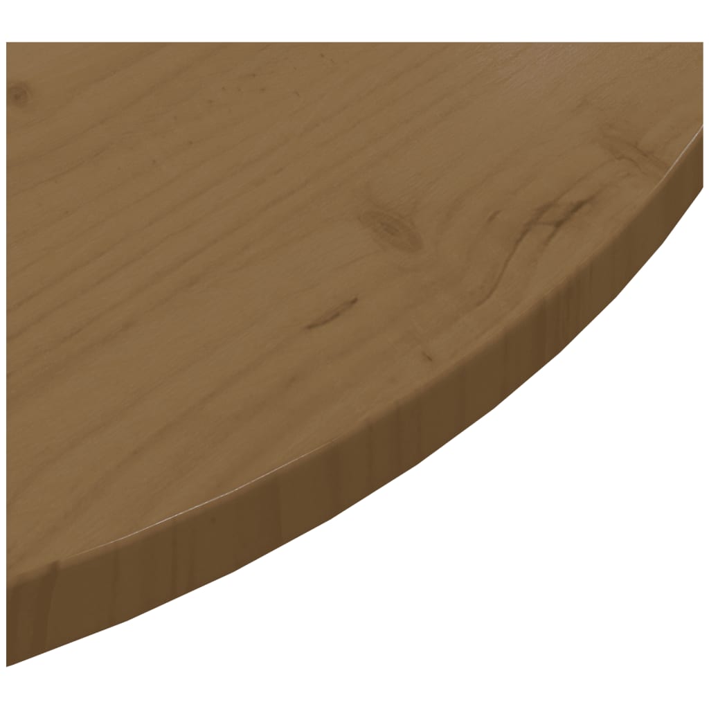 Pöytälevy ruskea Ø90x2,5 cm täysi mänty - Sisustajankoti.fi