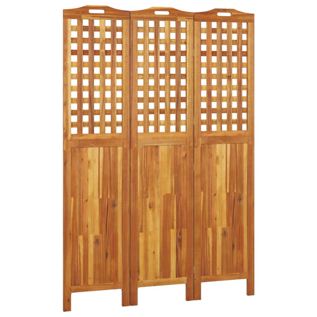 3-paneelinen Tilanjakaja 121,5x2x180 cm täysi akasiapuu - Sisustajankoti.fi