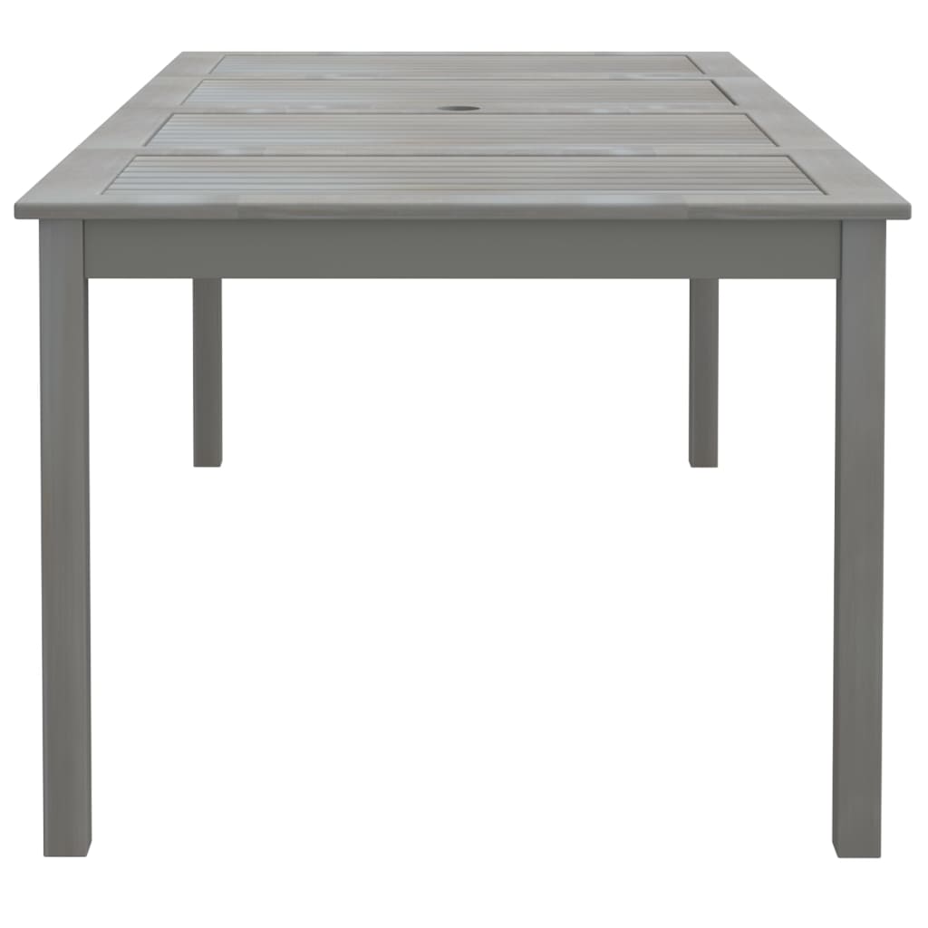 Puutarhapöytä harmaa 200x100x75 cm täysi akaasiapuu - Sisustajankoti.fi