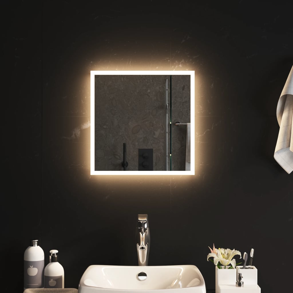 Kylpyhuoneen LED-peili 40x40 cm - Sisustajankoti.fi