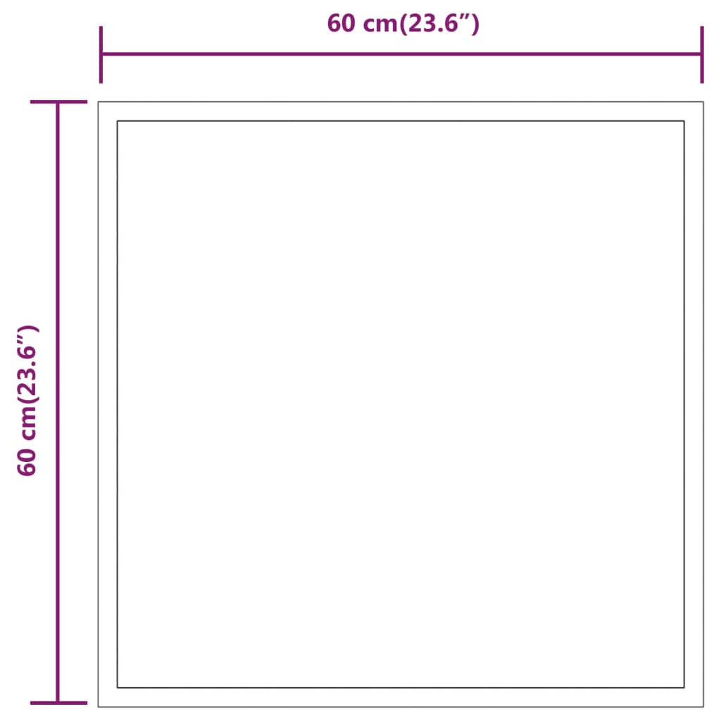 Kylpyhuoneen LED-peili 60x60 cm - Sisustajankoti.fi