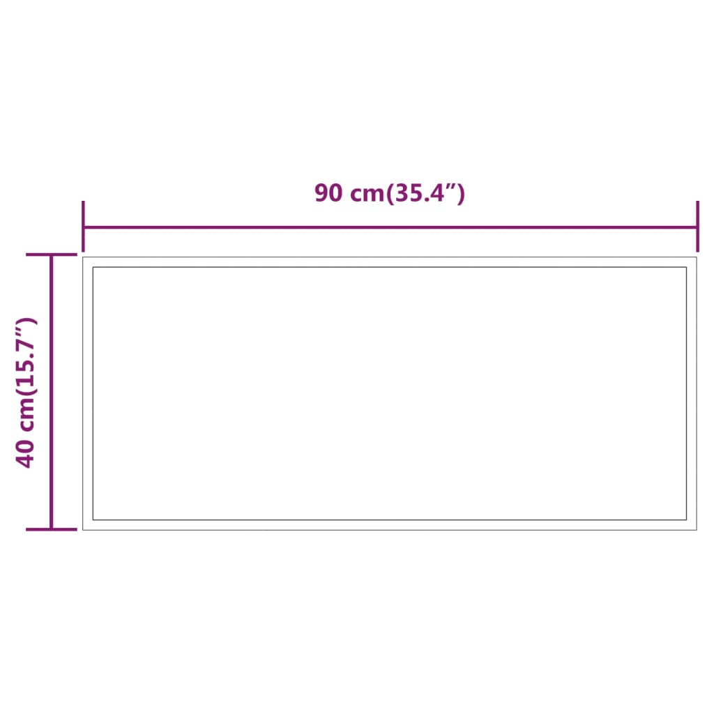 Kylpyhuoneen LED-peili 90x40 cm - Sisustajankoti.fi