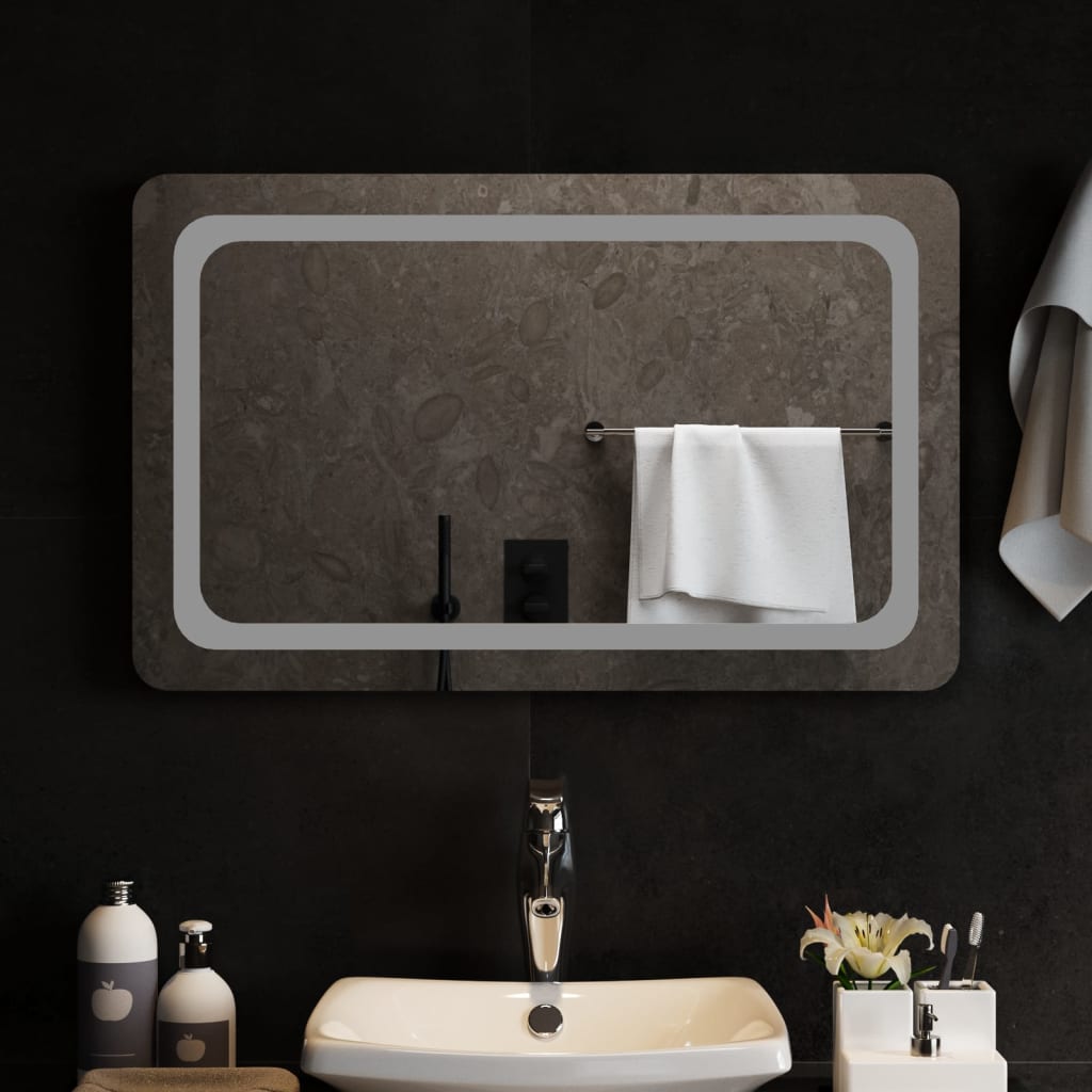 Kylpyhuoneen LED-peili 80x50 cm - Sisustajankoti.fi