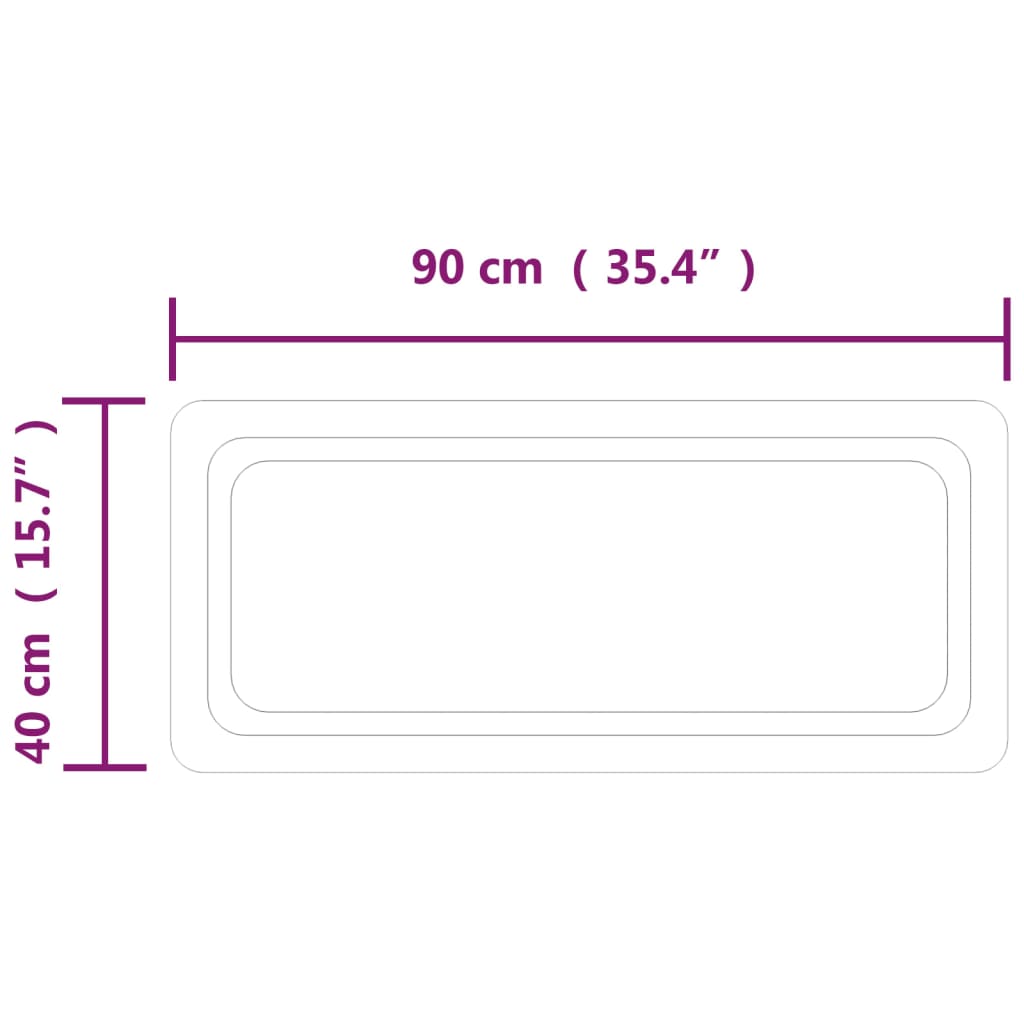 Kylpyhuoneen LED-peili 90x40 cm - Sisustajankoti.fi