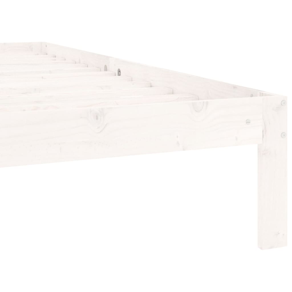 Sängynrunko valkoinen täysi mänty 90x200 cm - Sisustajankoti.fi
