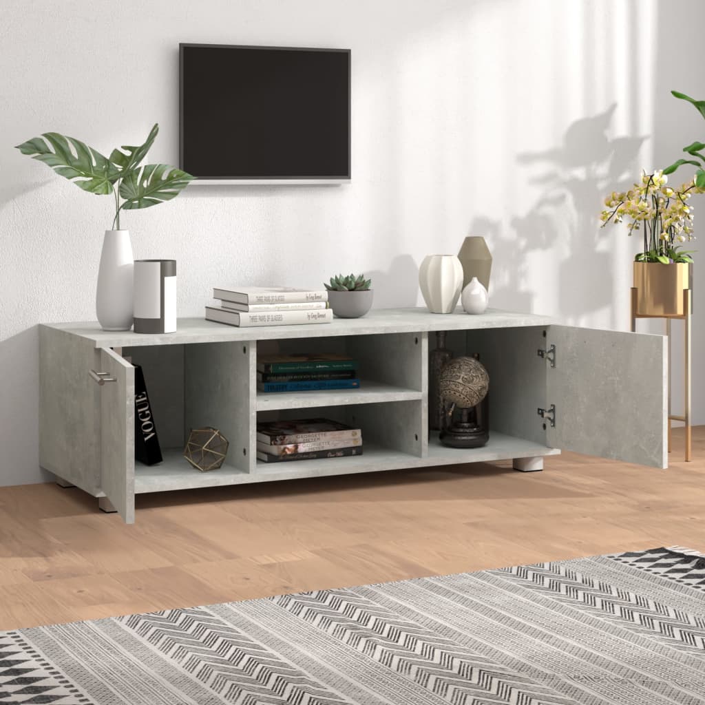 TV-taso betoninharmaa 110x40x35 cm tekninen puu - Sisustajankoti.fi