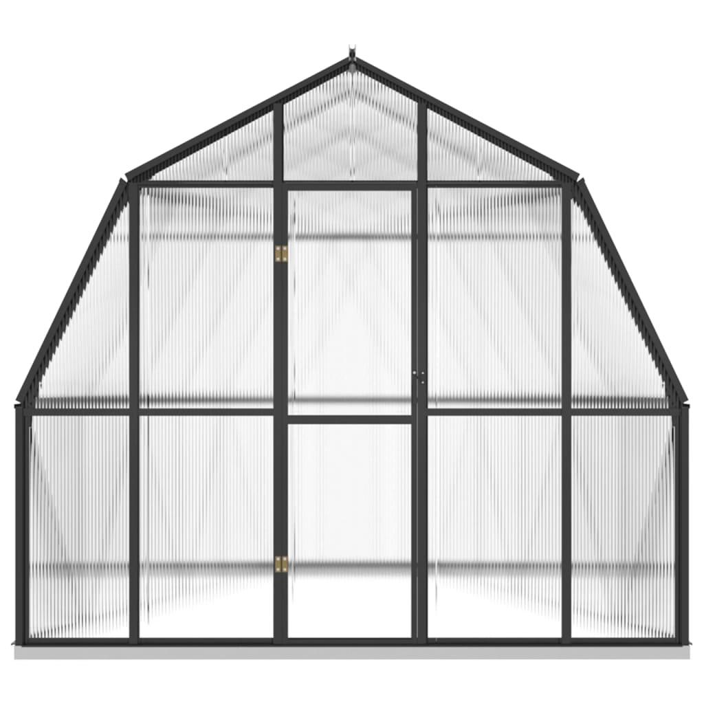 Kasvihuone alumiinirungolla antrasiitti 9,98 m² - Sisustajankoti.fi