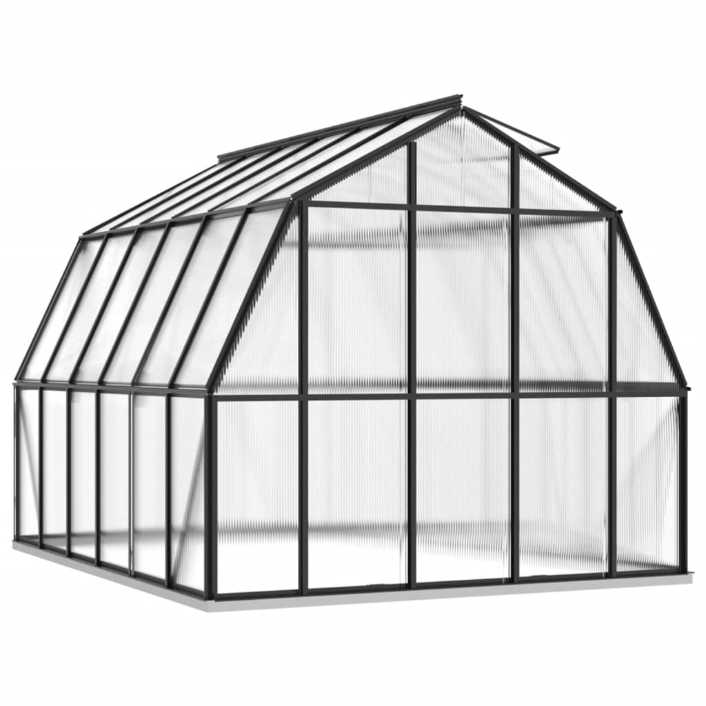 Kasvihuone alumiinirungolla antrasiitti 9,98 m² - Sisustajankoti.fi