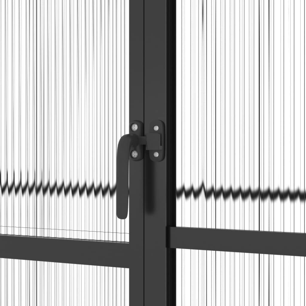 Kasvihuone alumiinirungolla antrasiitti 9,98 m² - Sisustajankoti.fi
