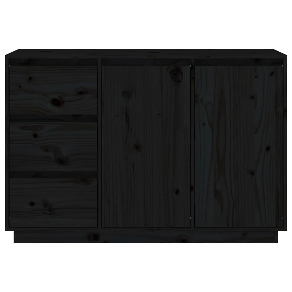 Senkki musta 111x34x75 cm täysi mänty - Sisustajankoti.fi
