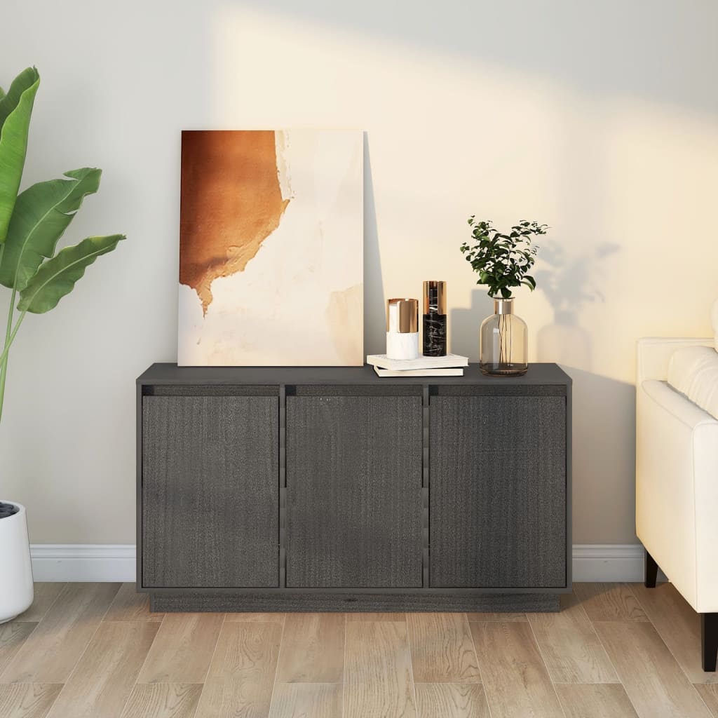 Senkki harmaa 111x34x60 cm täysi mänty - Sisustajankoti.fi
