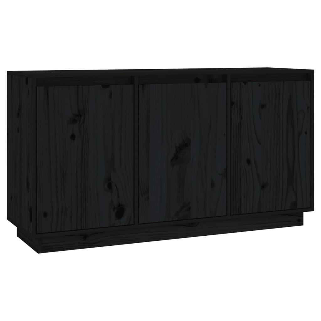 Senkki musta 111x34x60 cm täysi mänty - Sisustajankoti.fi