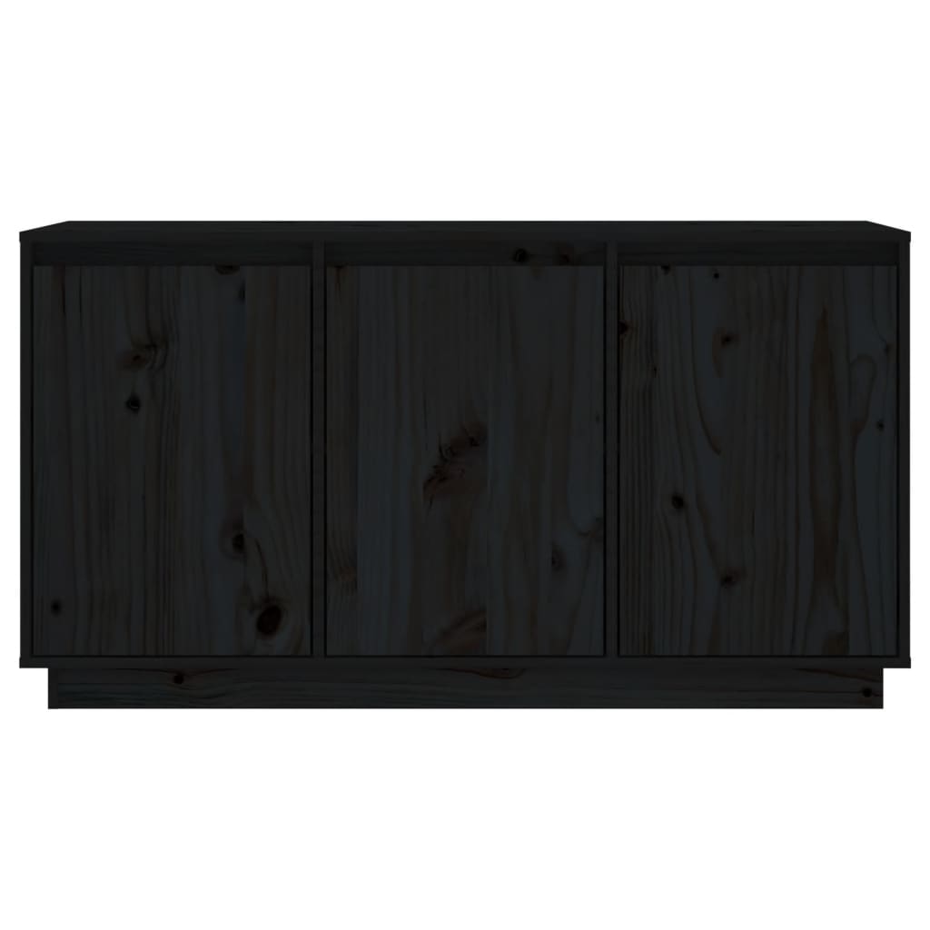 Senkki musta 111x34x60 cm täysi mänty - Sisustajankoti.fi