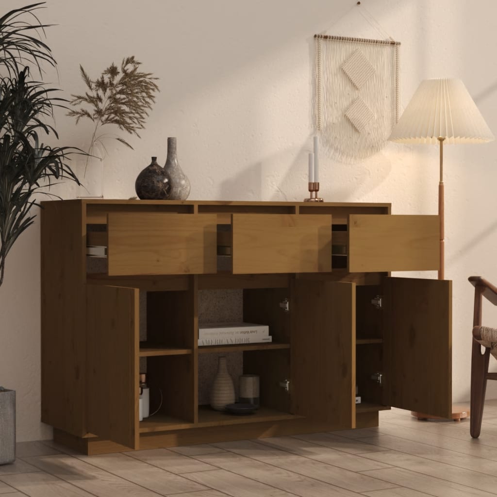 Senkki hunajanruskea 110x34x75 cm täysi mänty - Sisustajankoti.fi