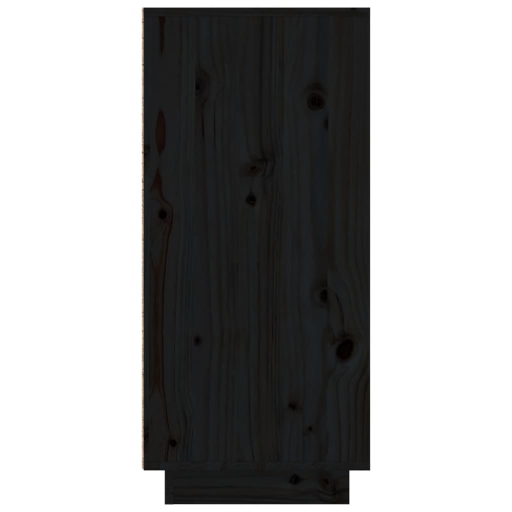 Senkki musta 110x34x75 cm täysi mänty - Sisustajankoti.fi