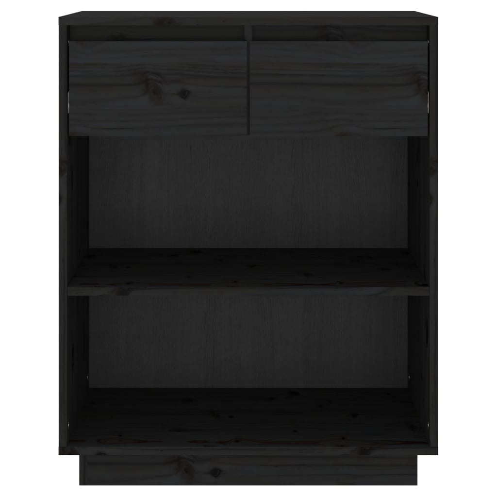 Konsolikaappi musta 60x34x75 cm täysi mänty - Sisustajankoti.fi