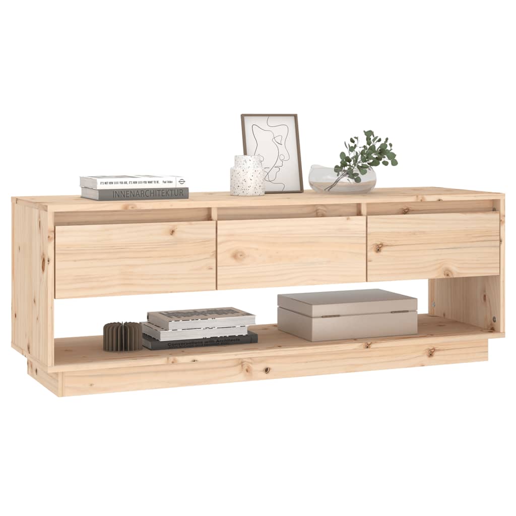 TV-taso 110,5x34x40 cm täysi mänty - Sisustajankoti.fi