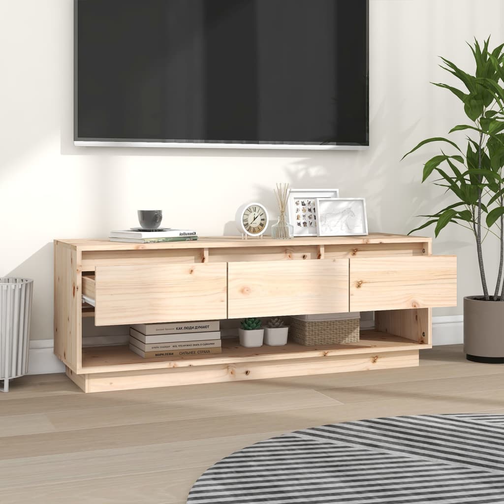 TV-taso 110,5x34x40 cm täysi mänty - Sisustajankoti.fi