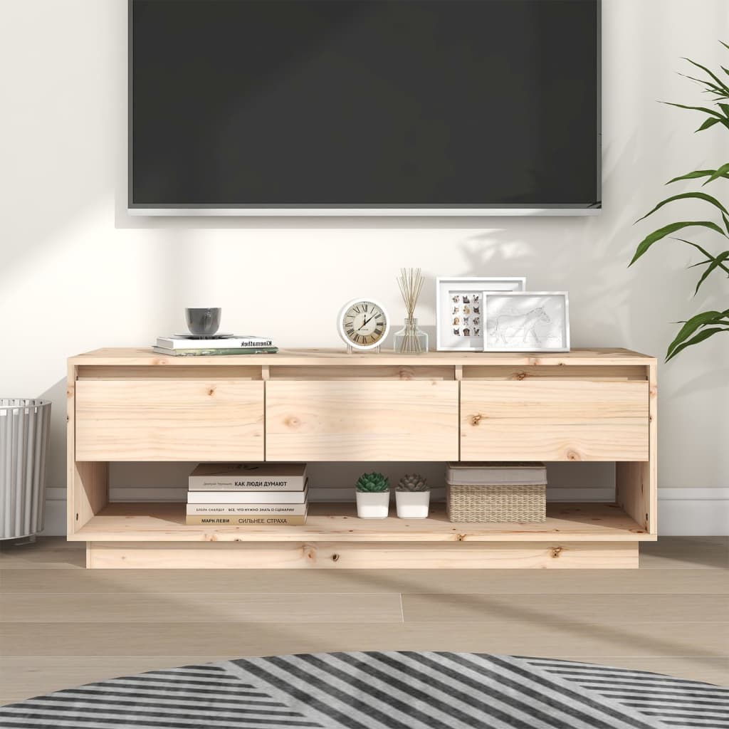 TV-taso 110,5x34x40 cm täysi mänty - Sisustajankoti.fi